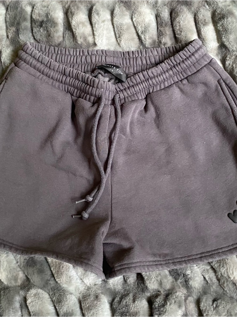 Wildfox Women's Charcoal Drawstring Athletic Shorts